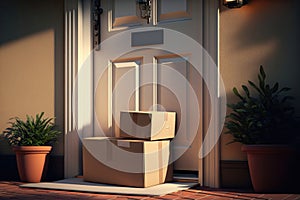 DeliverEase. Online Purchase Delivery Box at the door. Generative Ai