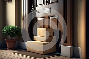 DeliverEase. Online Purchase Delivery Box at the door. Generative Ai