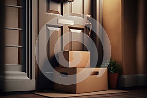 DeliverEase. Online Purchase Delivery Box at the door. Generative Ai