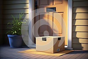 DeliverEase. Online Purchase Delivery Box at the door. Generative Ai