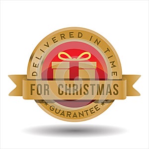 Delivered in time for christmas badge