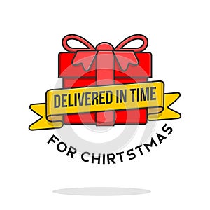 Delivered in time for christmas red gift box