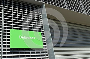 Deliveries sign photo