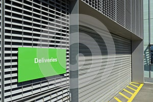 Deliveries sign photo