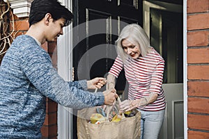 Delivering Groceries To The Elderly