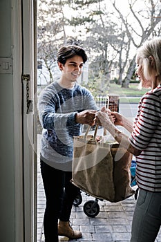 Delivering Groceries To The Elderly
