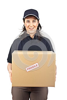 Delivering a package fragile