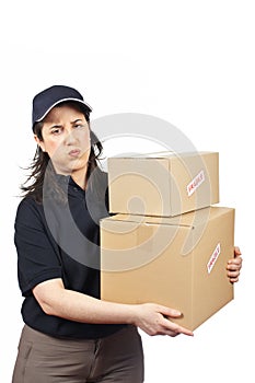 Delivering a parcels fragile