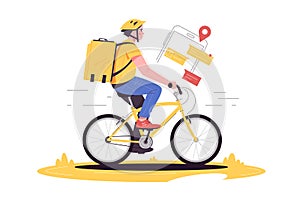 Delivery by bike to location