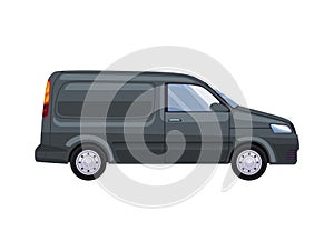 delivery black van vehicle mockup