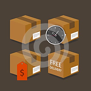 Delivery box fast time price free shipping package