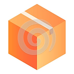 Delivery box icon, isometric style