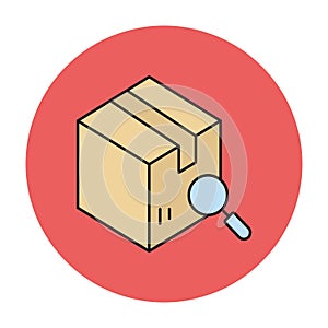 delivery box scan Vector icon which is suitable for commercial work