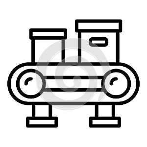 Delivery box sorting icon, outline style