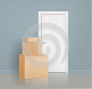 Delivery Boxes Door Composition