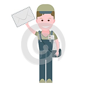 Delivery boy postman