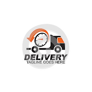 Delivery car logo design vector template