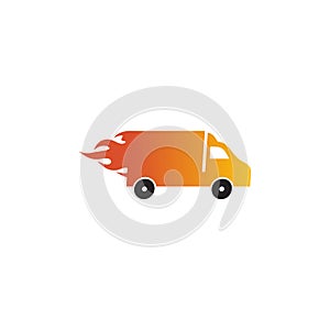 Delivery car logo design vector template