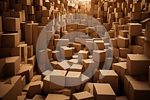 Delivery cardboard background cargo package boxes
