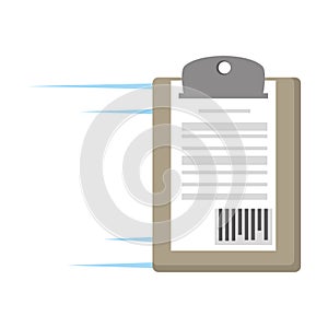 delivery clipboard code bar icon