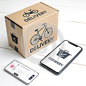 Delivery concept flat design