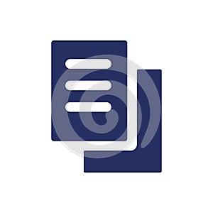 Delivery documents black glyph ui icon