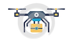 Delivery Drone Icon for Logistics and Package Services, vector design Generative AI