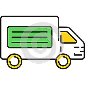 Delivery flat icon express fast transport service