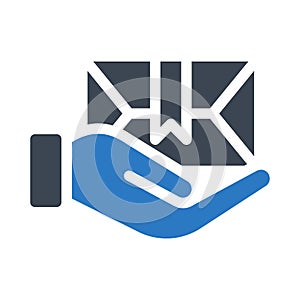 Delivery glyph colour vector  icon