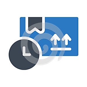 Delivery glyph colour vector  icon