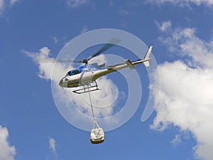 Delivery by helicopter