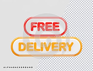 Delivery icon vector illustration element 3d rendering transparent eps