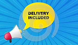 Delivery included. Free shipping sign. Vector