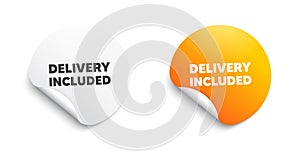 Delivery included. Free shipping sign. Vector