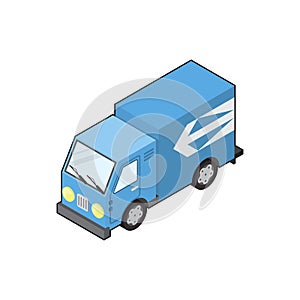 Delivery isometric icon on white background