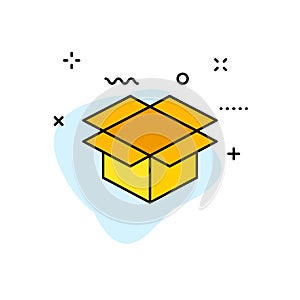 Delivery and logistics web icons in line style. Courier, shipping, express delivery, tracking order, support, business. Vector