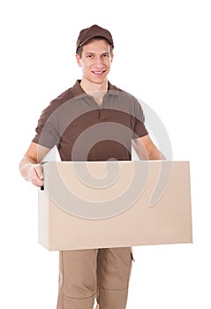 Delivery Man Carrying Box