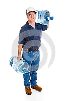 Delivery Man Carrying Water photo