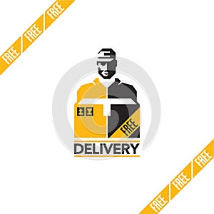Delivery man icon