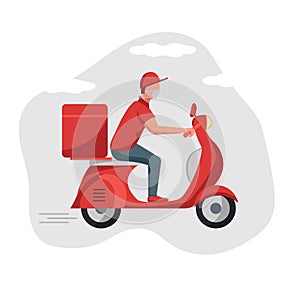 delivery man scooter 2 dd ww people isol