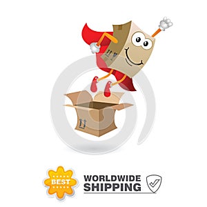 Delivery mascot. Shipping concept design vector.