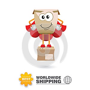 Delivery mascot. Shipping concept design vector.