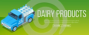 Delivery milk truck