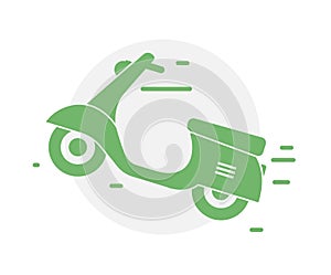 Delivery motorbike logo icon. Scooter bike vector icon