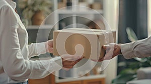 The delivery of a package.AI generated image