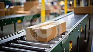 delivery package on conveyor