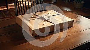 delivery package on table