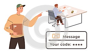 Delivery Service and Workspace Verification with Secure Code Access