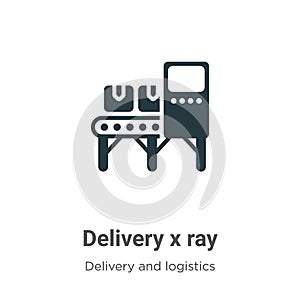 Delivery x ray vector icon on white background. Flat vector delivery x ray icon symbol sign from modern delivery and logistics
