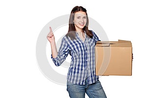 Delivery, relocation and unpacking concept.